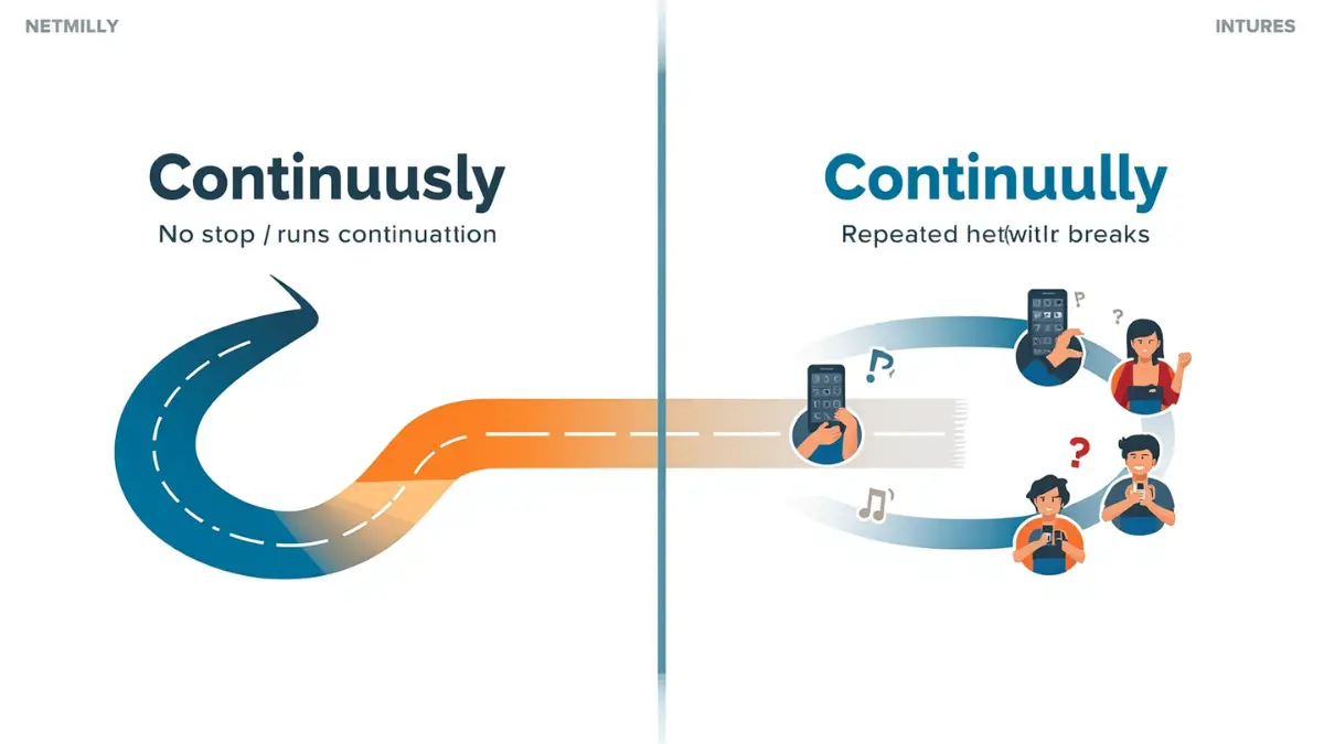 Continuously or Continually