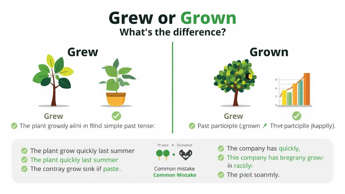 Grew or Grown