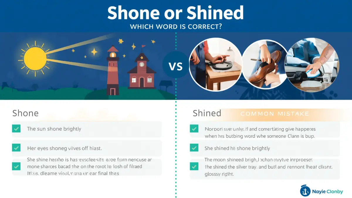Shone or Shined