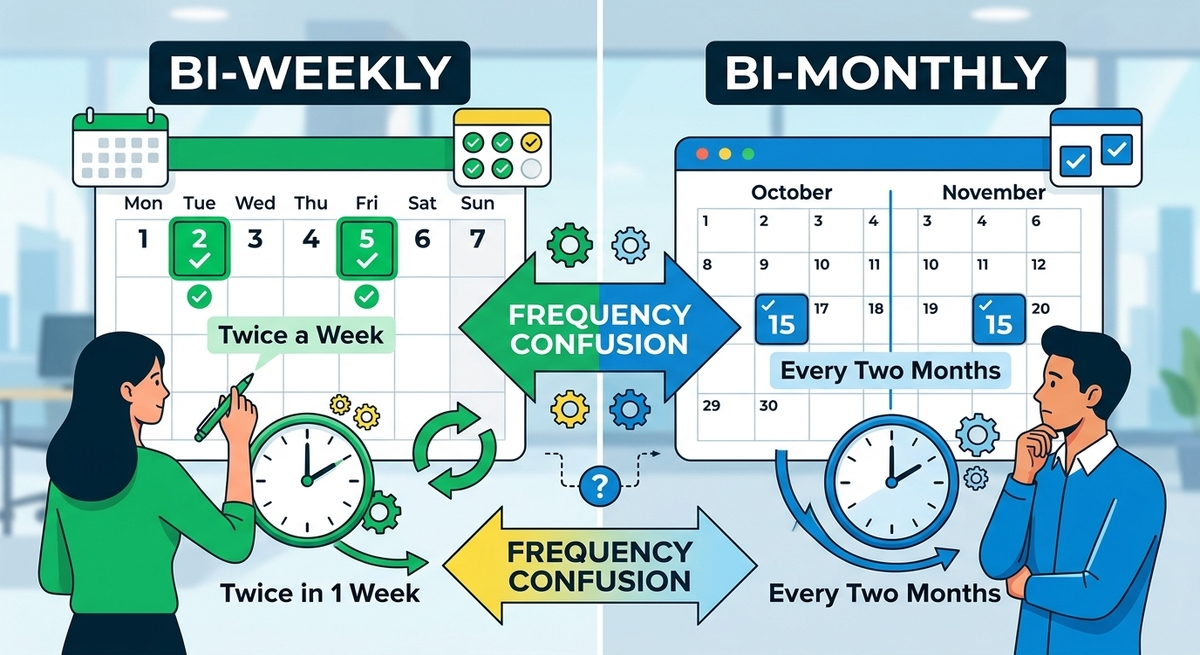 bi weekly or bi monthly